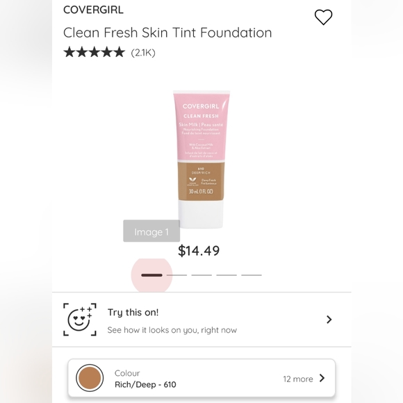 2/$70 4 Tubes of Skin Milk Foundation in Shade 630 Deep/Dark - Picture 4 of 4